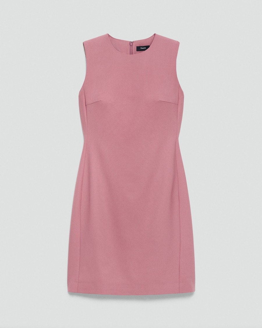 Sleeveless Fitted Dress in Good Wool