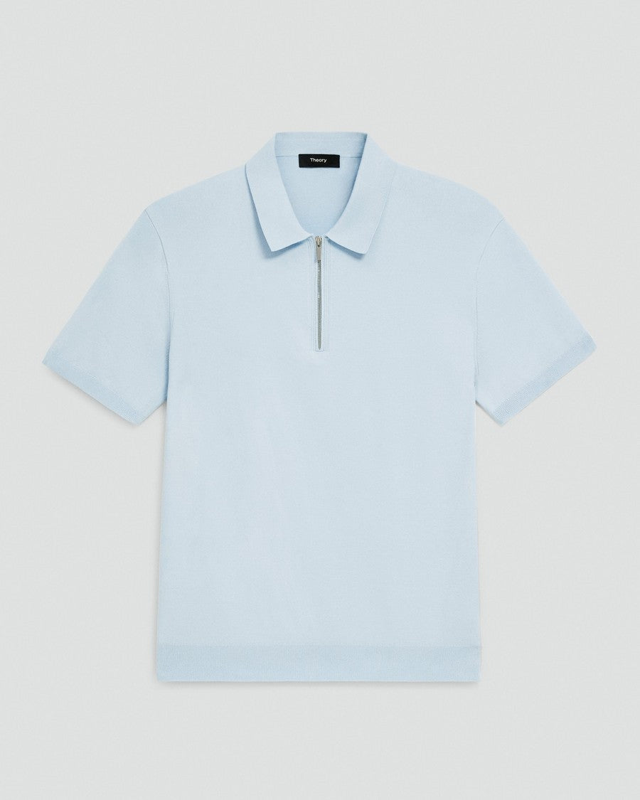 Quarter-Zip Polo Shirt in Light Bilen