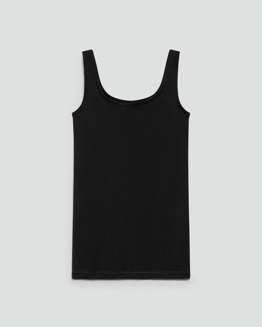 Scoop Neck Tank Top in Stretch Nylon