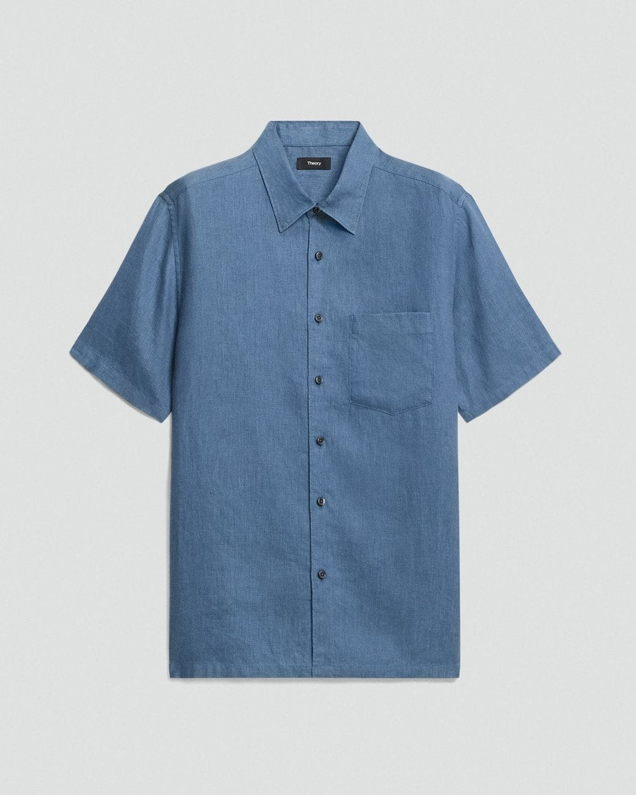 Irving Short-Sleeve Shirt in Relaxed Linen