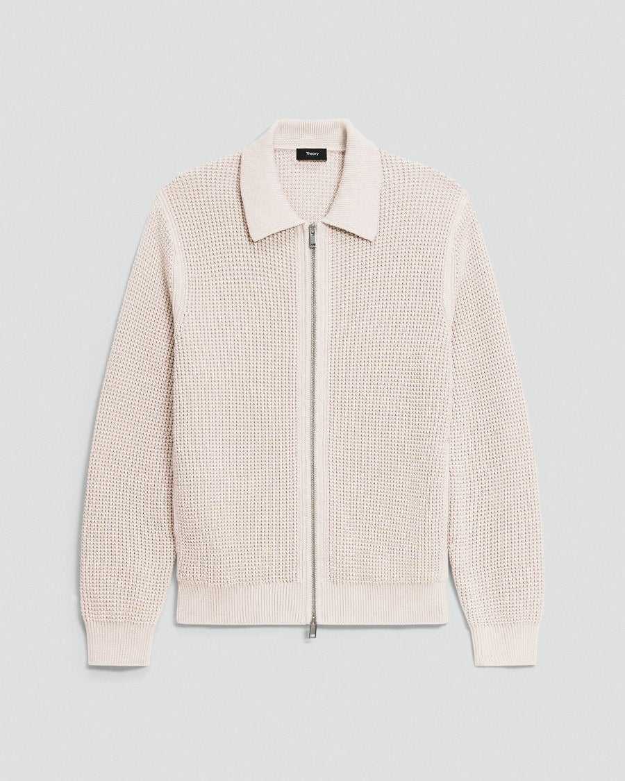 Gary Full-Zip Cardigan in Cotton-Cashmere