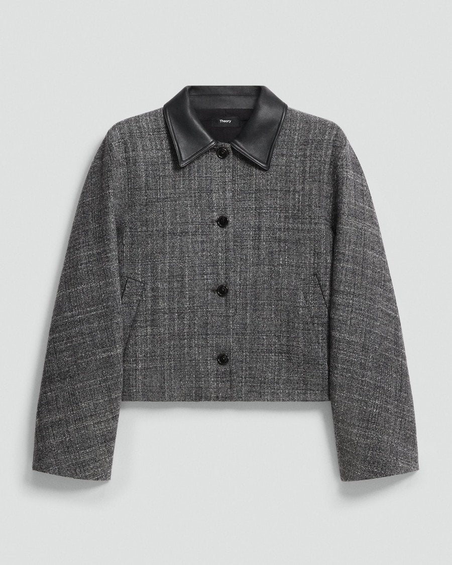 Curve Sleeve Jacket in Malfile Wool