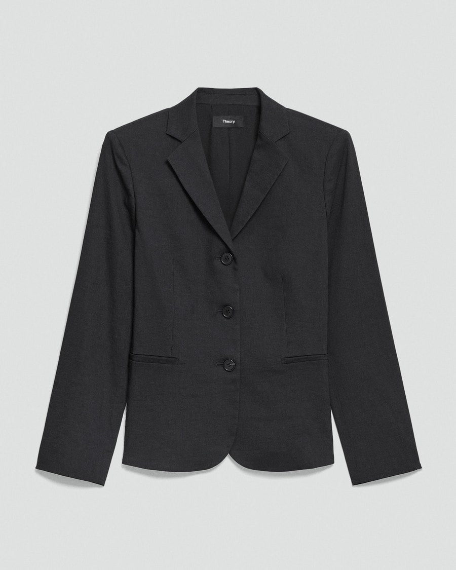 Shrunken Three-Button Blazer in Good Linen