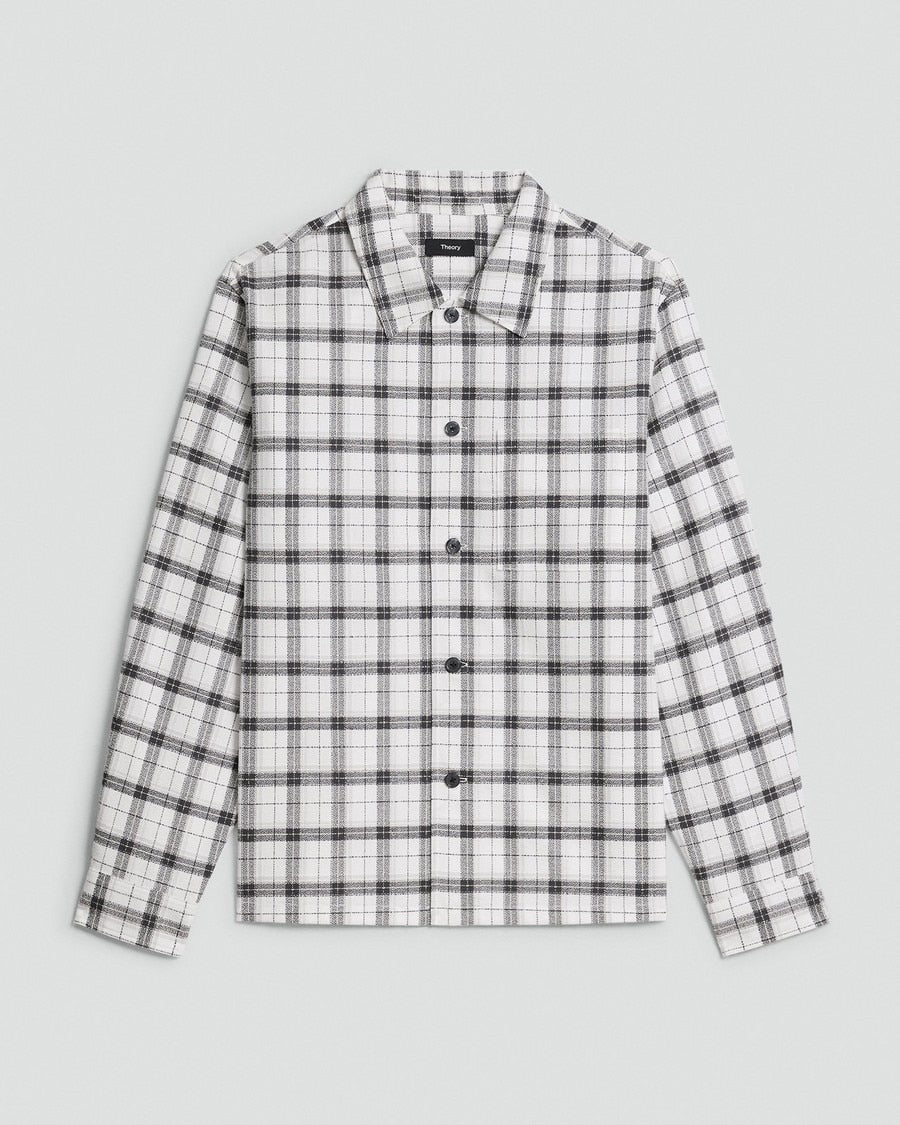 Button-Up Shirt in Checked Cotton