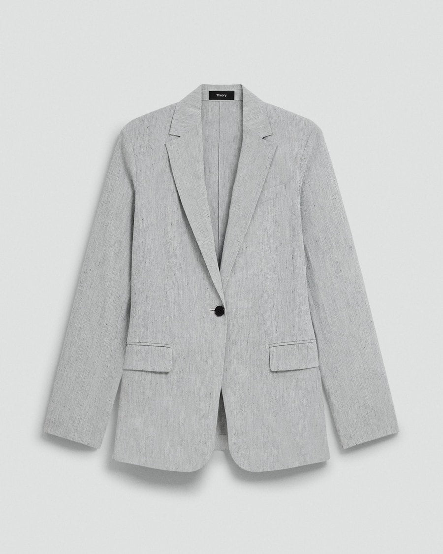 Staple Blazer in Textured Linen