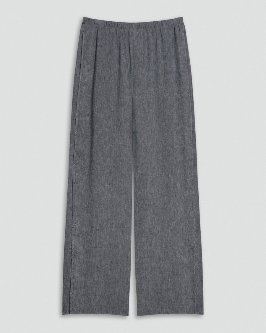 Vented Pull-On Pant in Fluid Linen