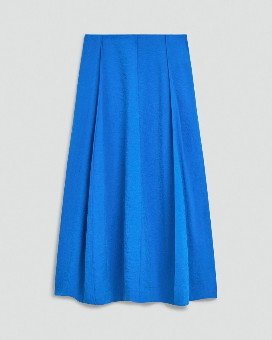 Curved Flare Skirt in Relaxed Silk