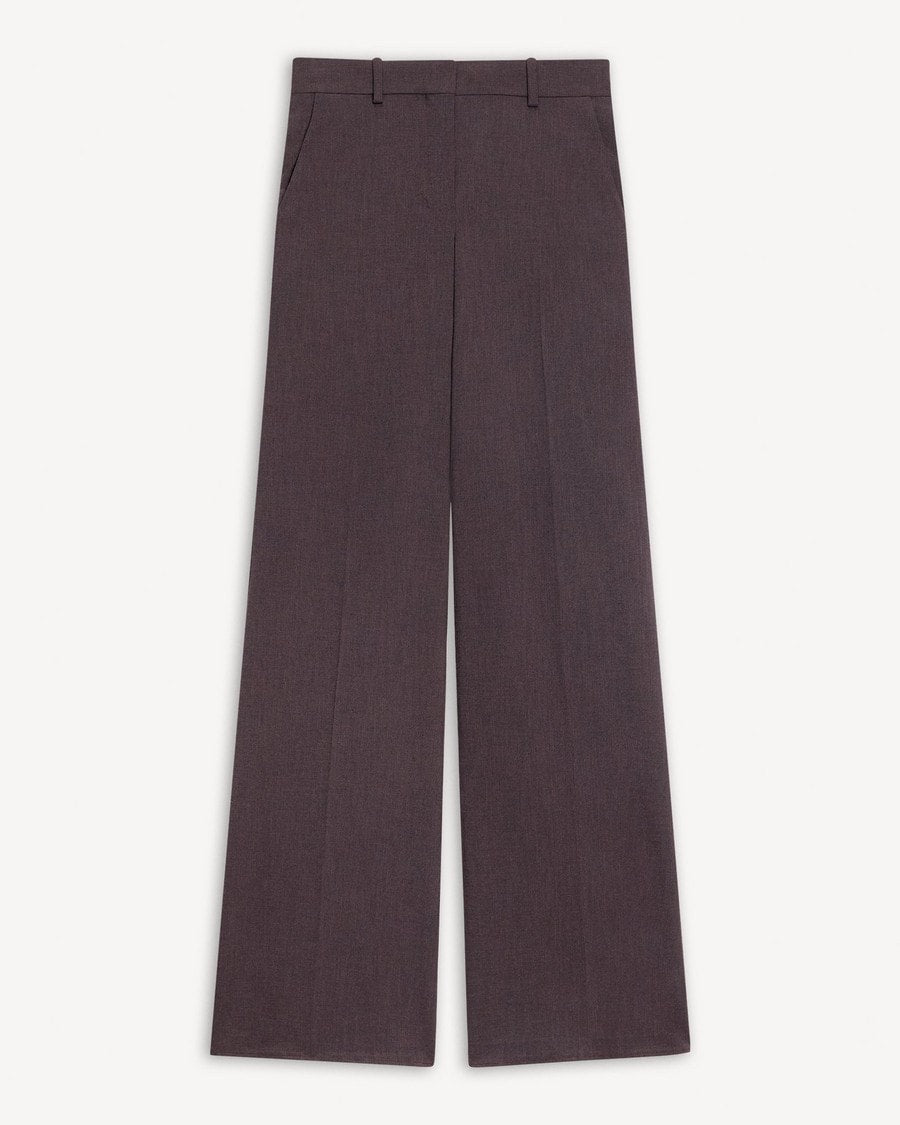 Fluid Flare Pant, 30’’ in Mélange Crepe