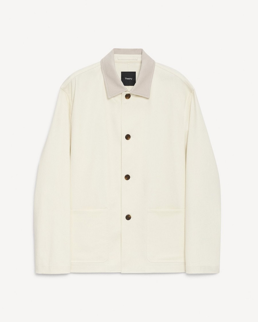 Four-Button Jacket in Moonsoft Cotton