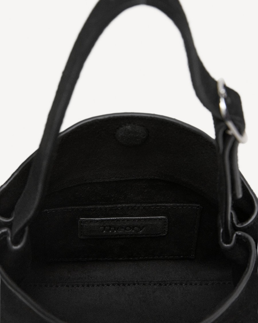 Line Mini Shoulder Bag in Suede