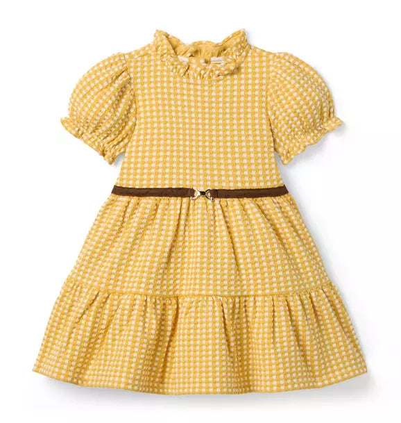 Gingham Bridle Bit Dress - Sunny Yellow Gingham