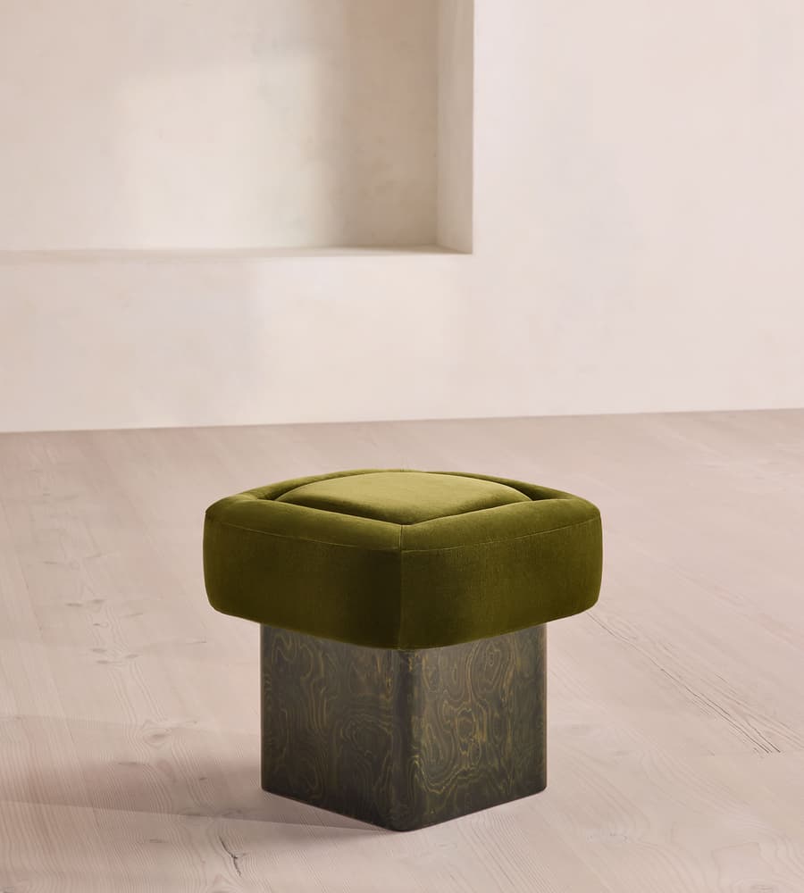 Ralph Footstool, Velvet - Olive