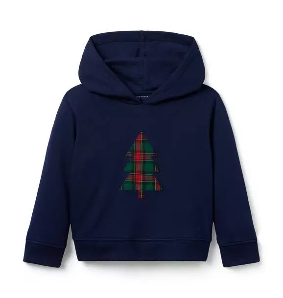 Tartan Tree Hooded Sweatshirt - Merchant Marine