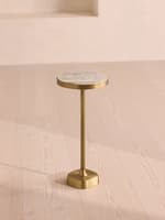 Arlon Side Table, Terra Bianca Marble