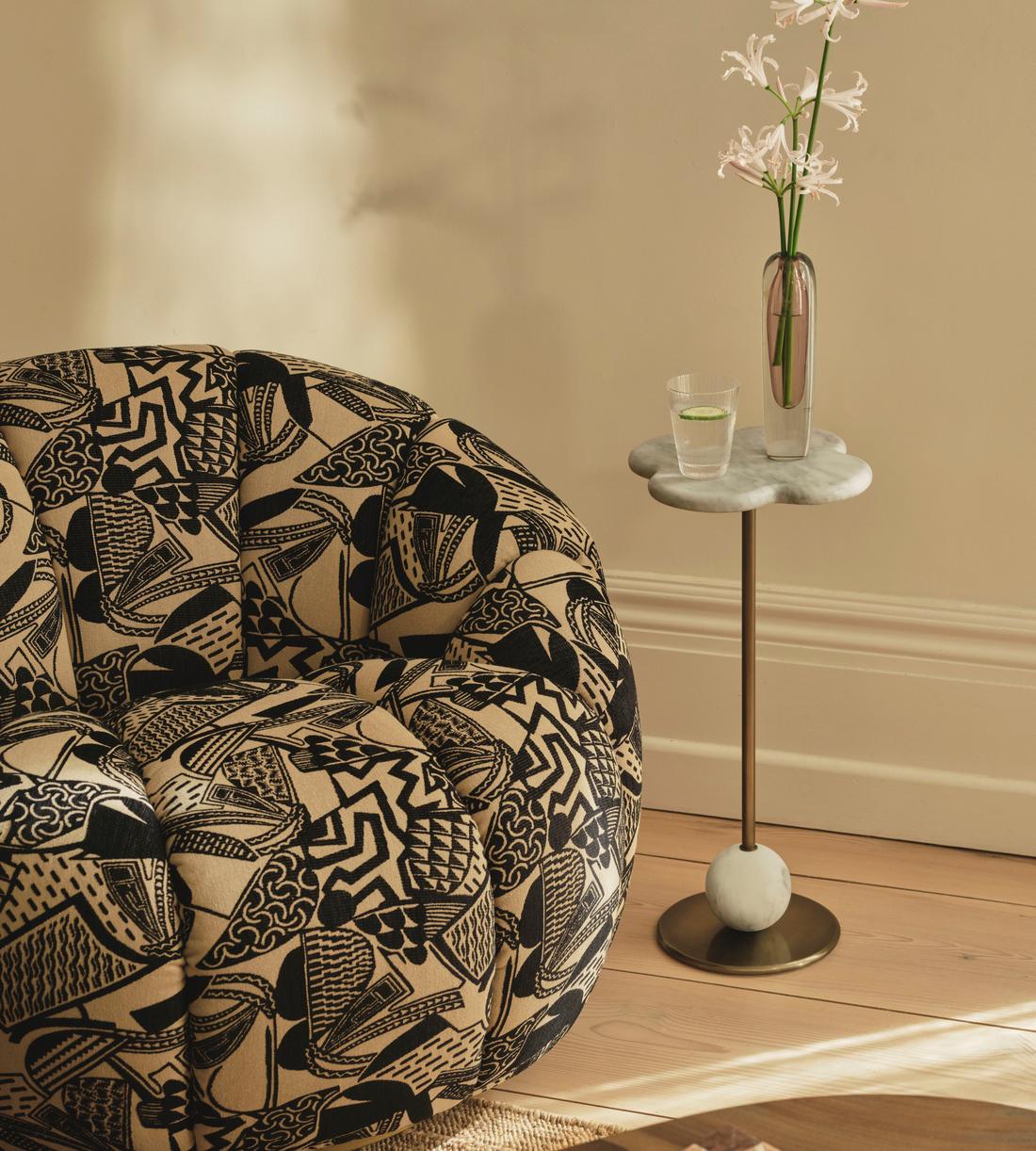 Vito Side Table - Tall - Arabescato Marble - Lifestyle - Image 1