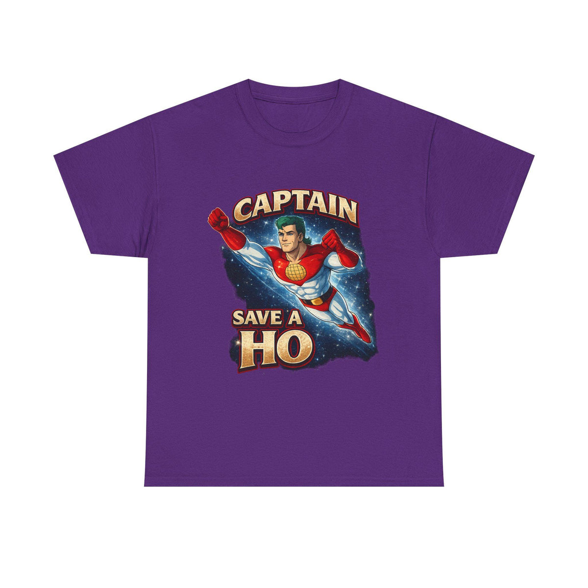 Captain Save A Ho t-shirt | Retro Superhero Illustration, Funny Graphic Tee image 5