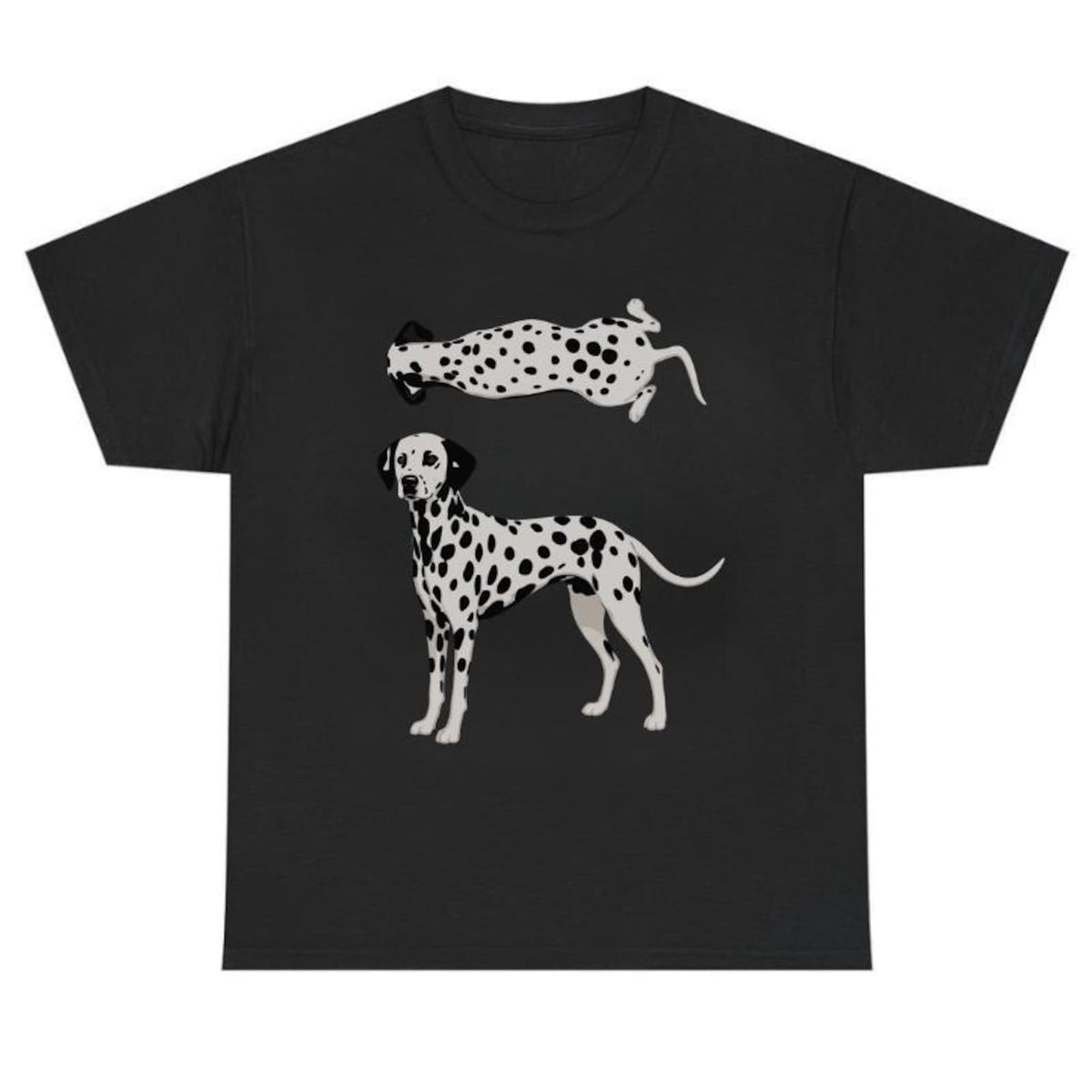 Dalmatian Dog Graphic T-Shirt in Black