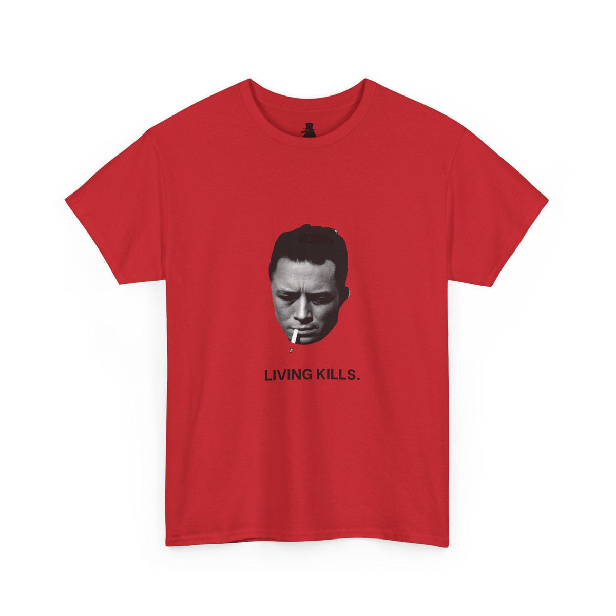 Albert Camus Living Kills Funny T-Shirt | Philosophy Lovers Gift | French Literature | Camus Smoking | Unisex