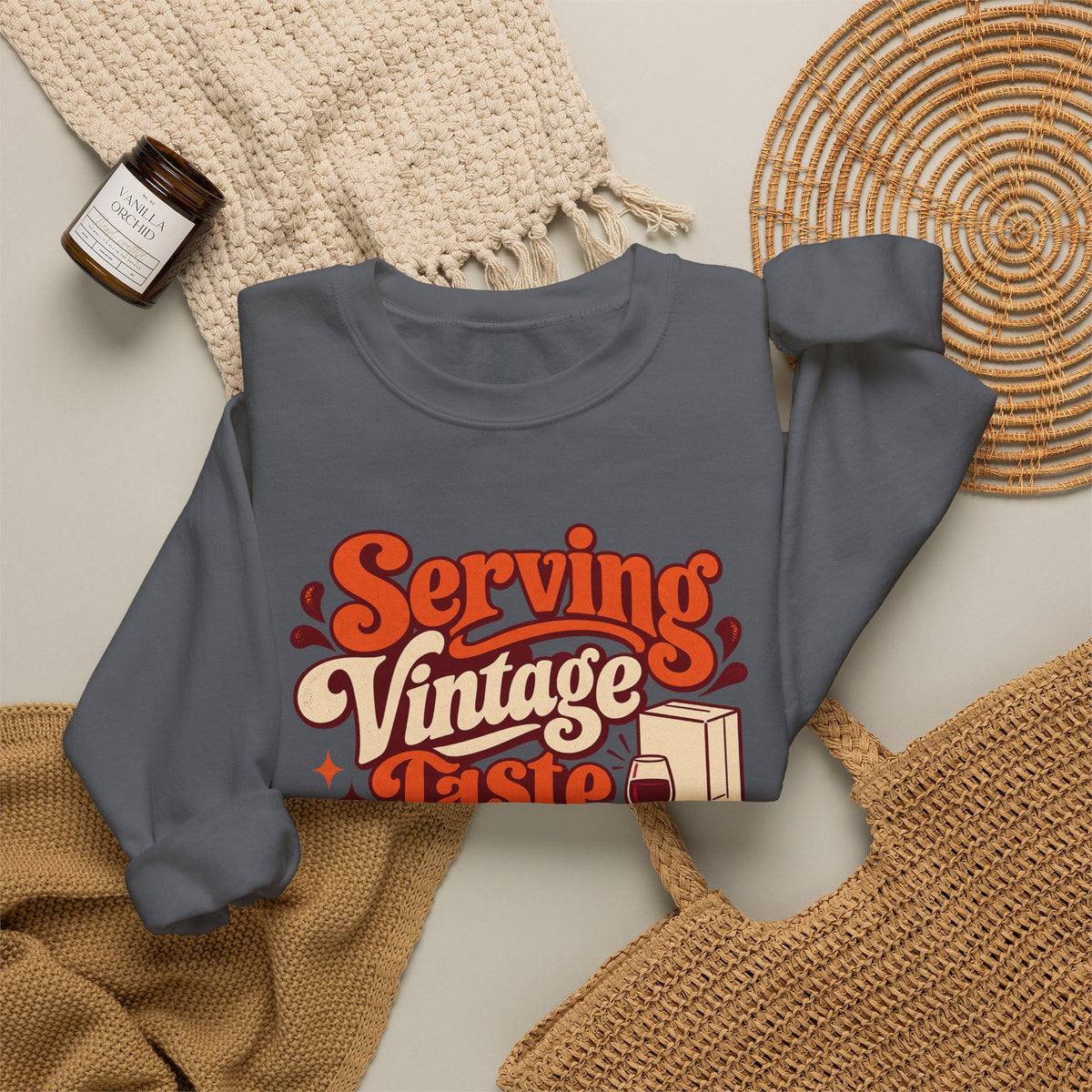 Boxed Budget Wine Sweatshirt