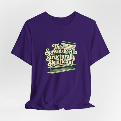 Spreadsheet Structural Support Tee