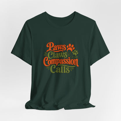 Paws Claws Compassion Vet Tee
