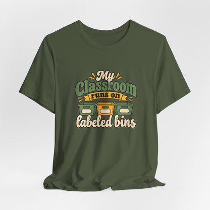 Labeled Bins Classroom Shirt