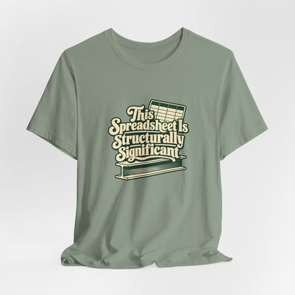 Spreadsheet Structural Support Tee