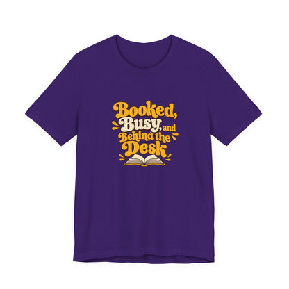 Booked And Busy Librarian Vintage Tee