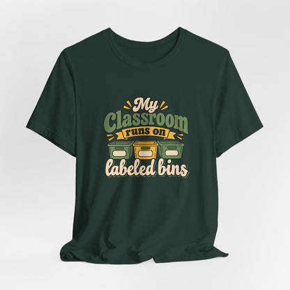 Labeled Bins Classroom Shirt
