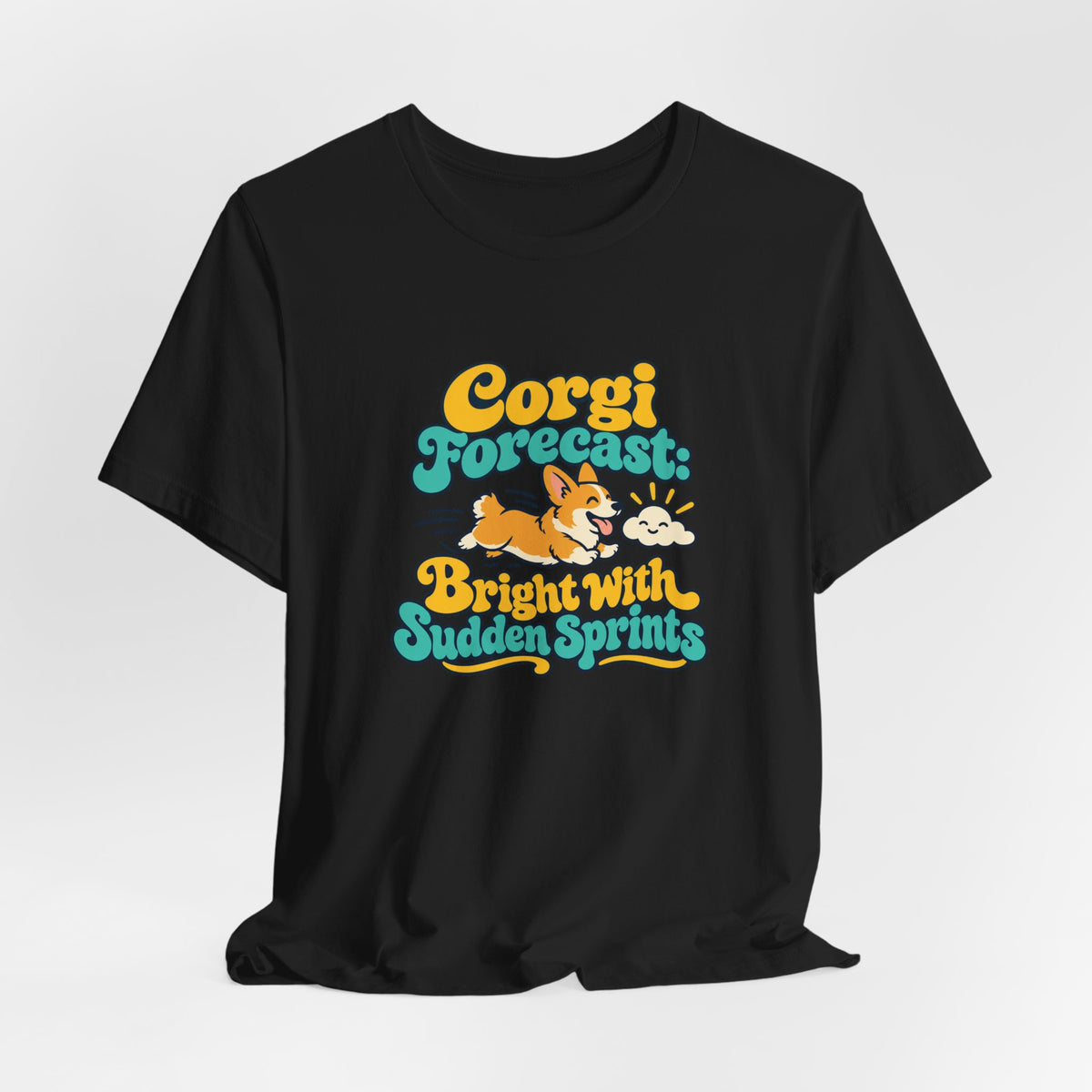 Corgi Forecast Retro Tee