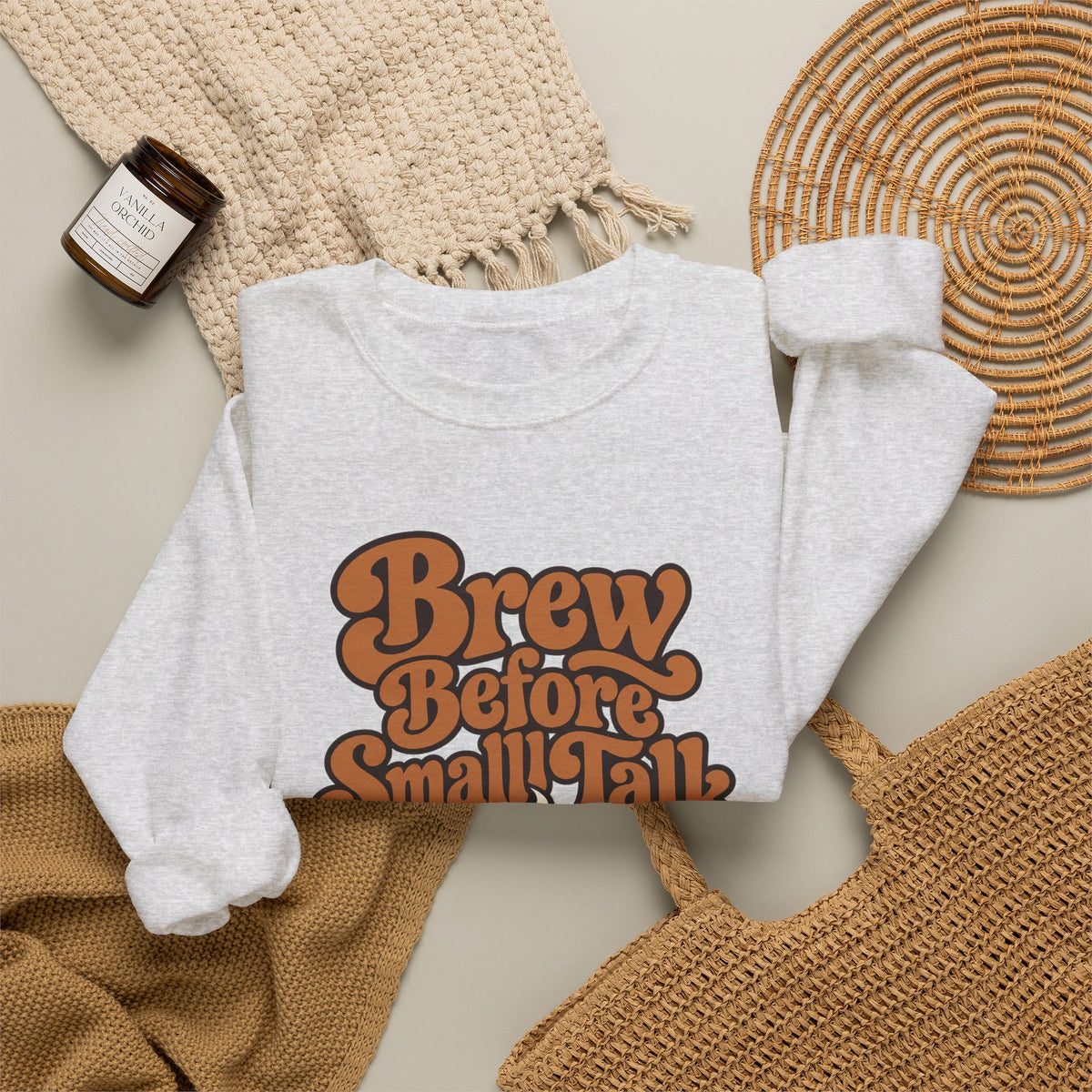 Brew Before Small Talk Retro Sweatshirt