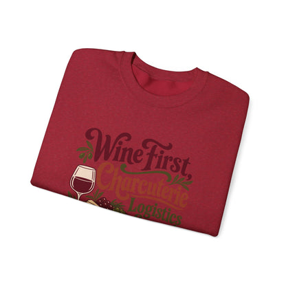 Charcuterie Logistics Wine Sweatshirt