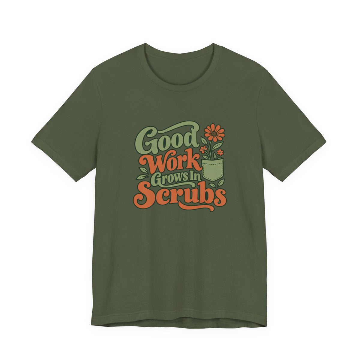 Scrub Life Bloom Retro Tee