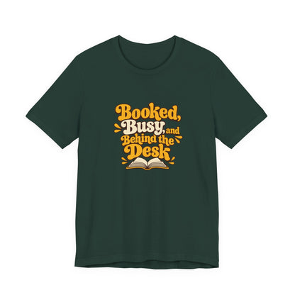 Booked And Busy Librarian Vintage Tee