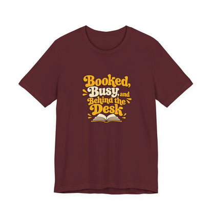 Booked And Busy Librarian Vintage Tee