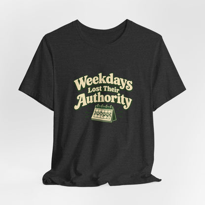 Weekdays Lost Authority Retirement Tee