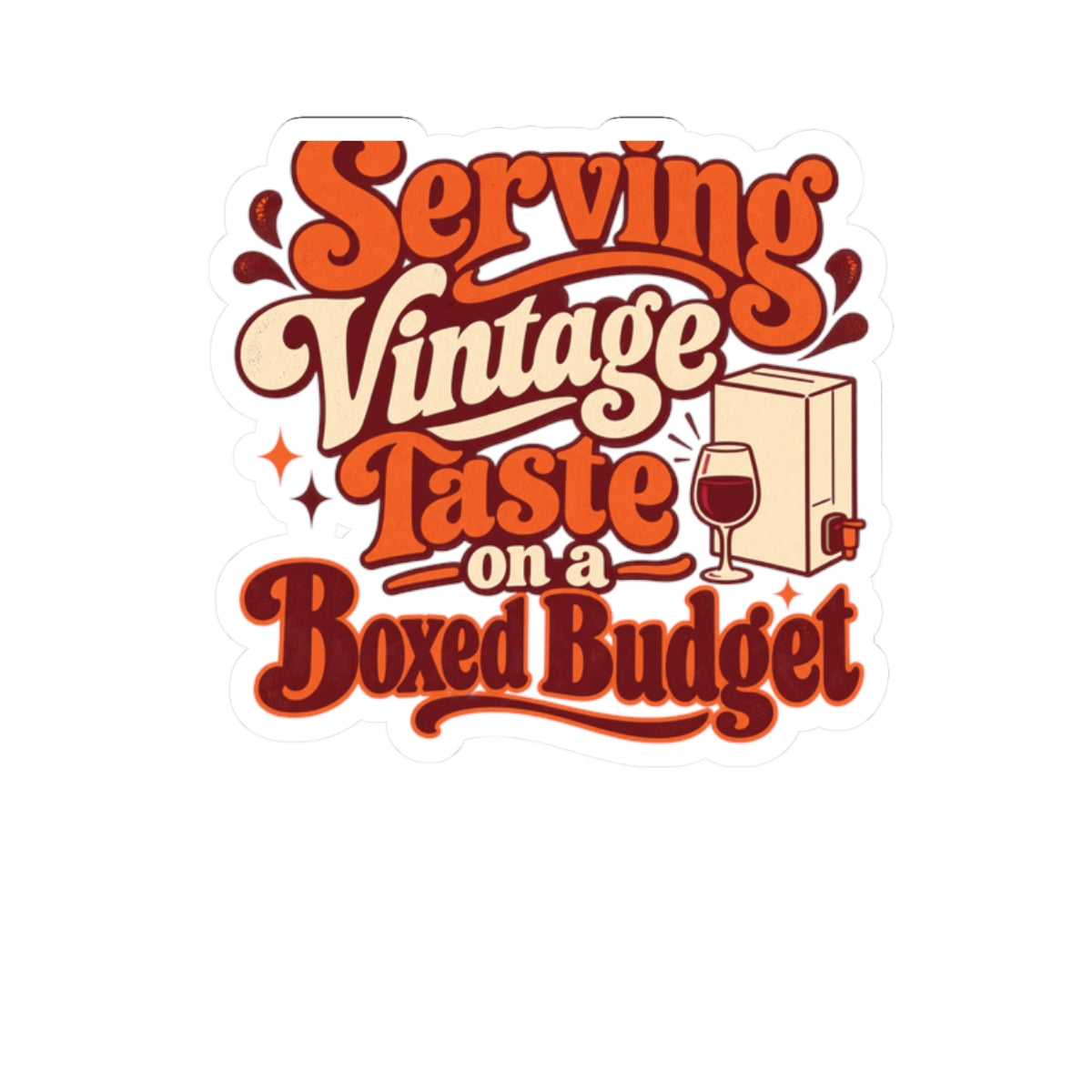 Boxed Budget Wine Sticker