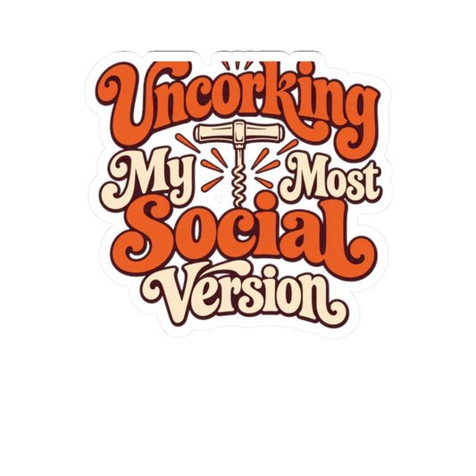 Social Version Wine Sticker