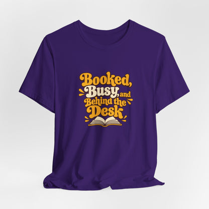 Booked And Busy Librarian Vintage Tee