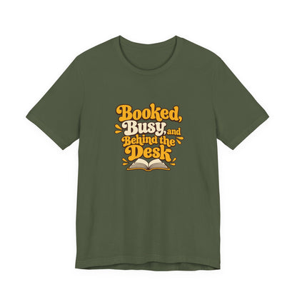 Booked And Busy Librarian Vintage Tee