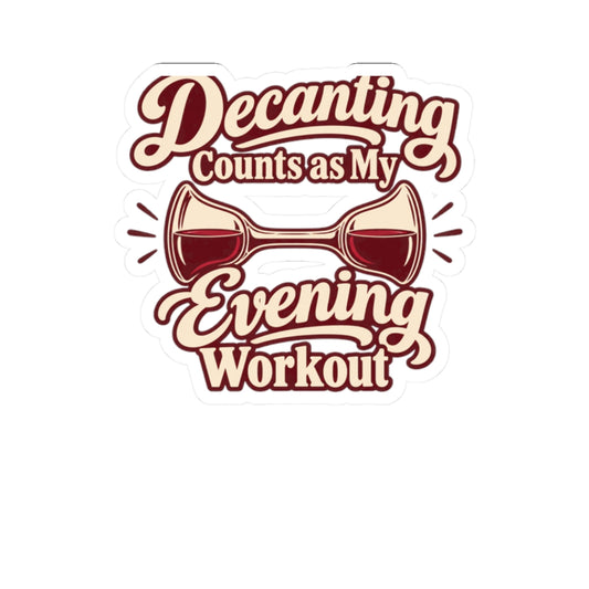 Decanting Workout Retro Sticker
