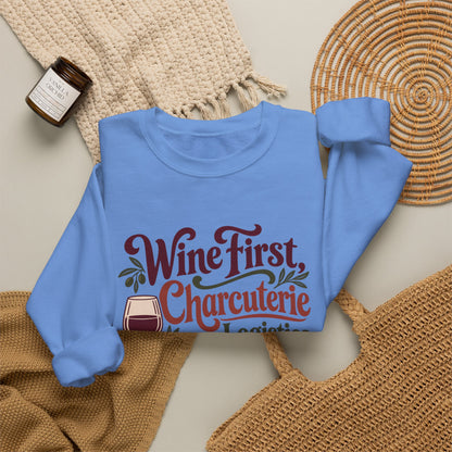 Charcuterie Logistics Wine Sweatshirt