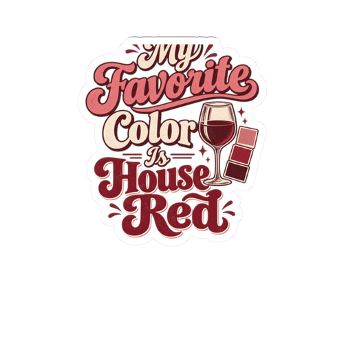 House Red Color Club Sticker