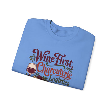 Charcuterie Logistics Wine Sweatshirt