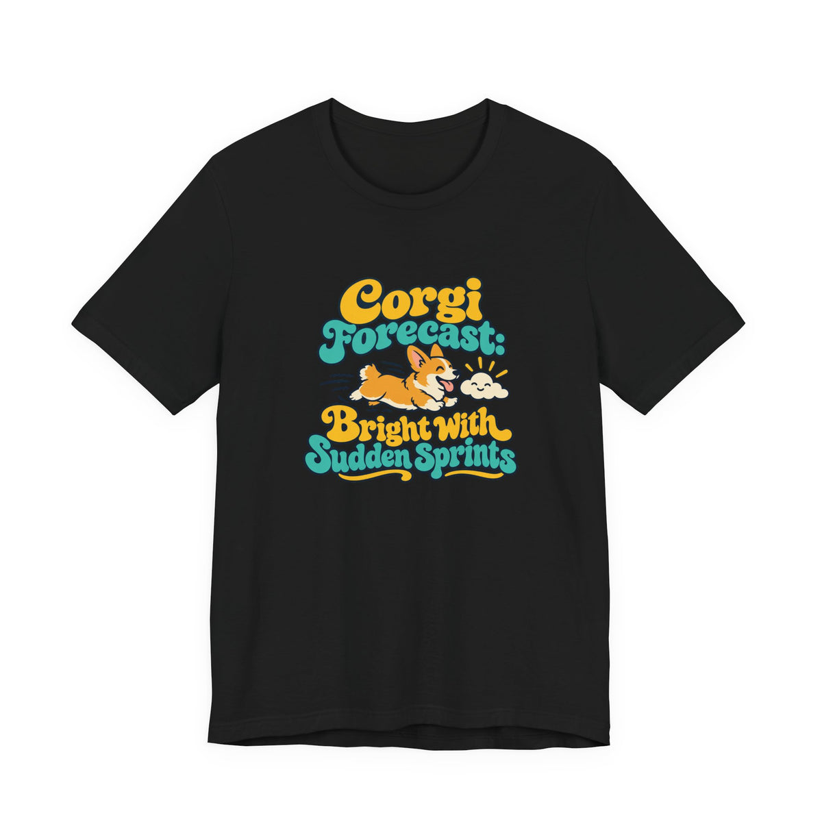 Corgi Forecast Retro Tee