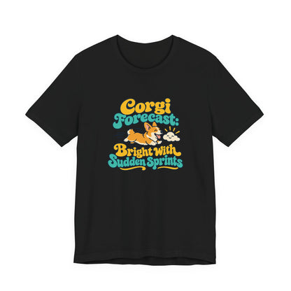 Corgi Forecast Retro Tee