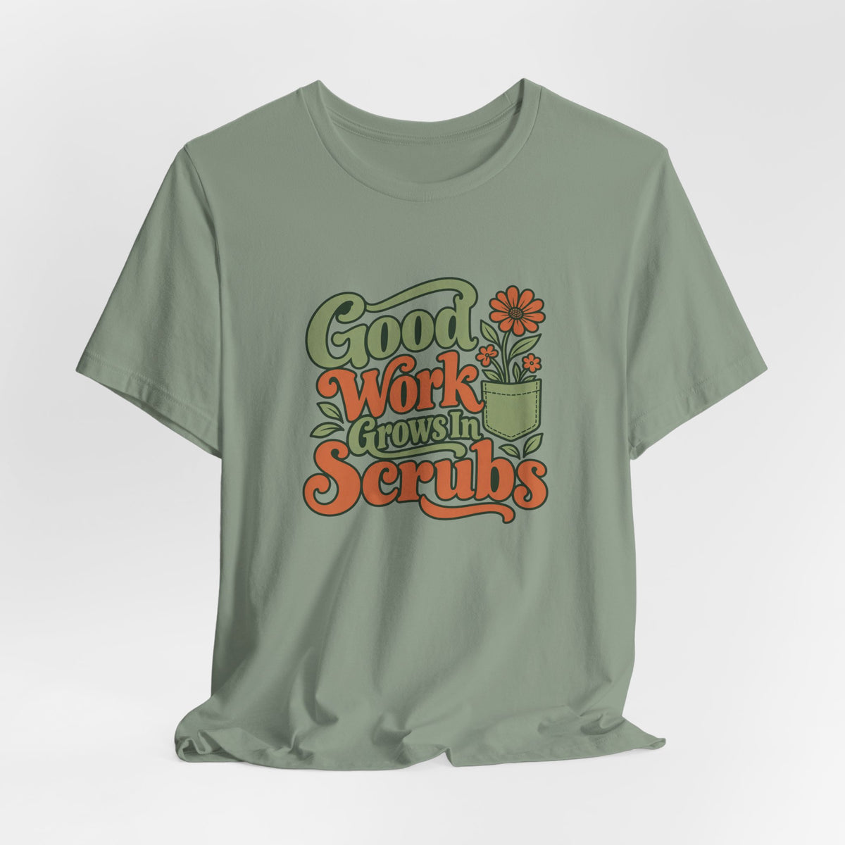 Scrub Life Bloom Retro Tee