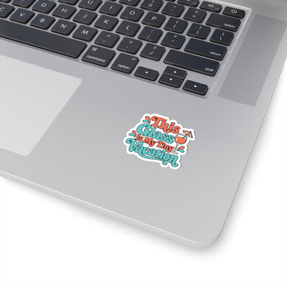 Tiny Vacation Wine Sticker