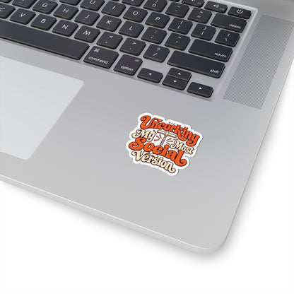 Social Version Wine Sticker