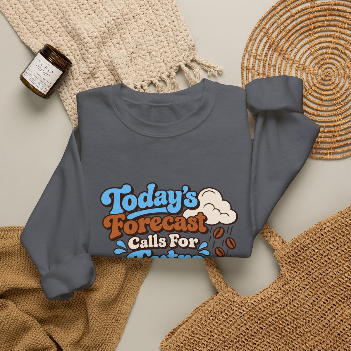 Caffeine Forecast Retro Sweatshirt